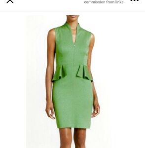 Tahari Green Peplum Cocktail Dress size 6 138$